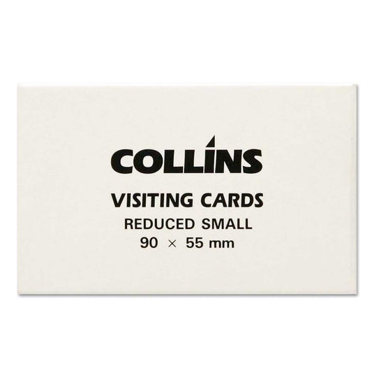 Collins Visiting Cards Plain 90 x 55mm Packet of 52