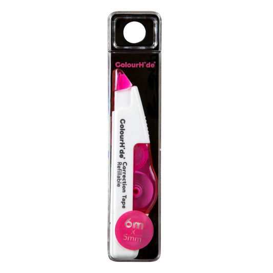 ColourHide Correction Tape 6 m x 5 mm Pink