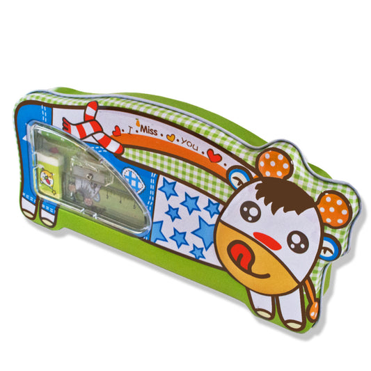 Fancy Cow Pencil Box Stationery Set 6 Piece Green