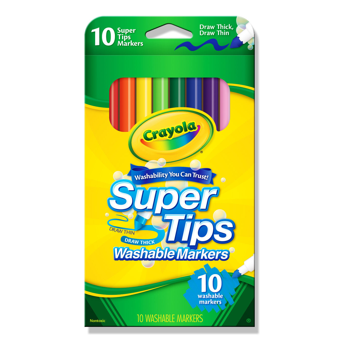 Crayola Super Tips Felt Marker Pens Washable Pack of 10