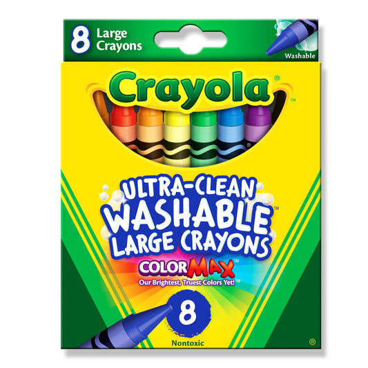 Crayola 8 Washable Large Crayons - School Depot NZ