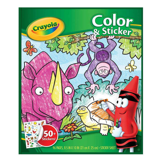 Crayola Colour & Sticker Book 32 Pages Animals