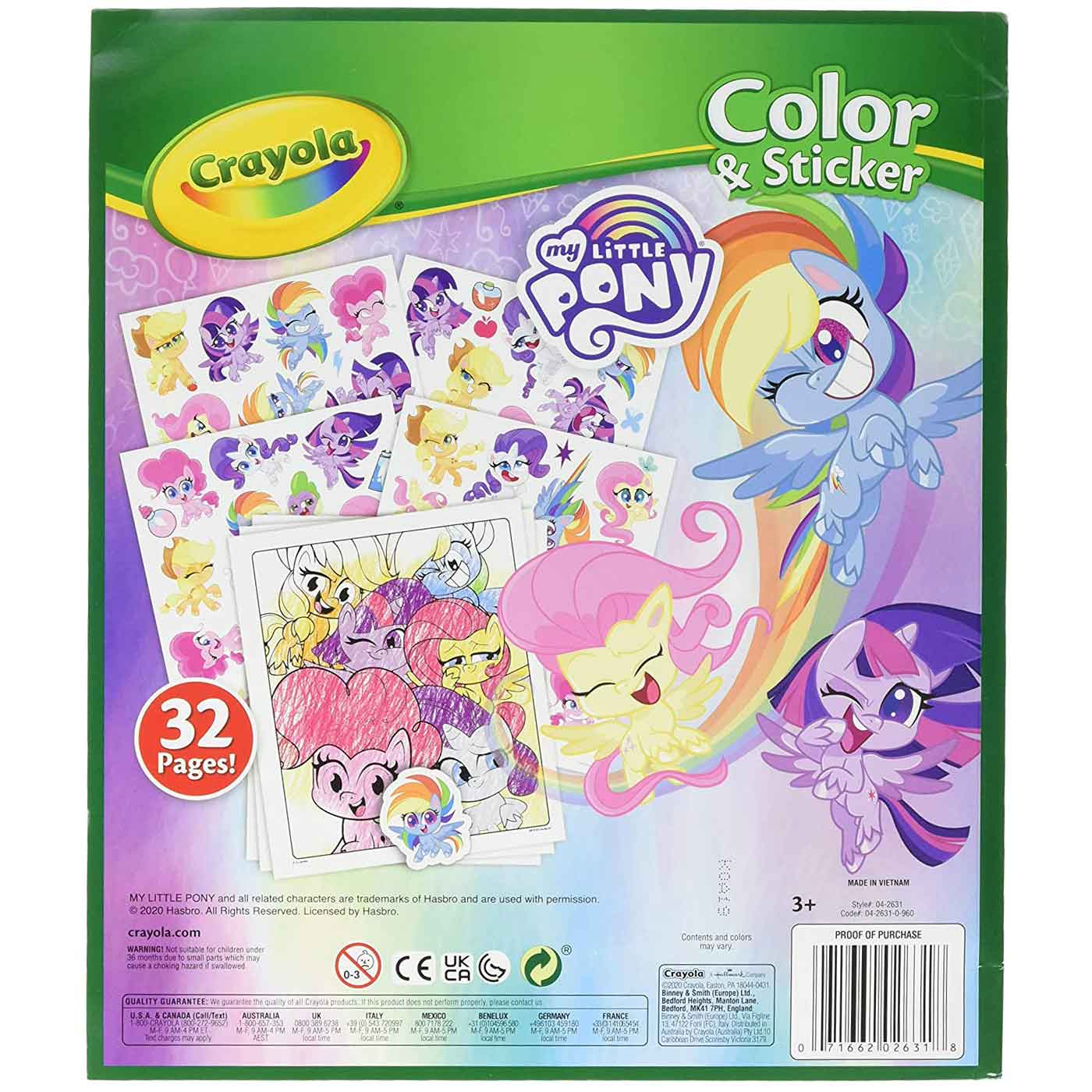 Crayola Colour & Sticker Book 32 Pages My Little Pony