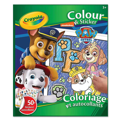 Crayola Colour & Sticker Book 32 Pages Paw Patrol