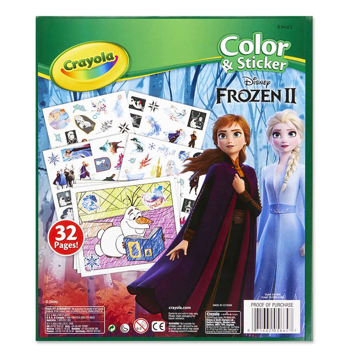 Crayola Colour & Sticker Book 32 Pages Frozen II