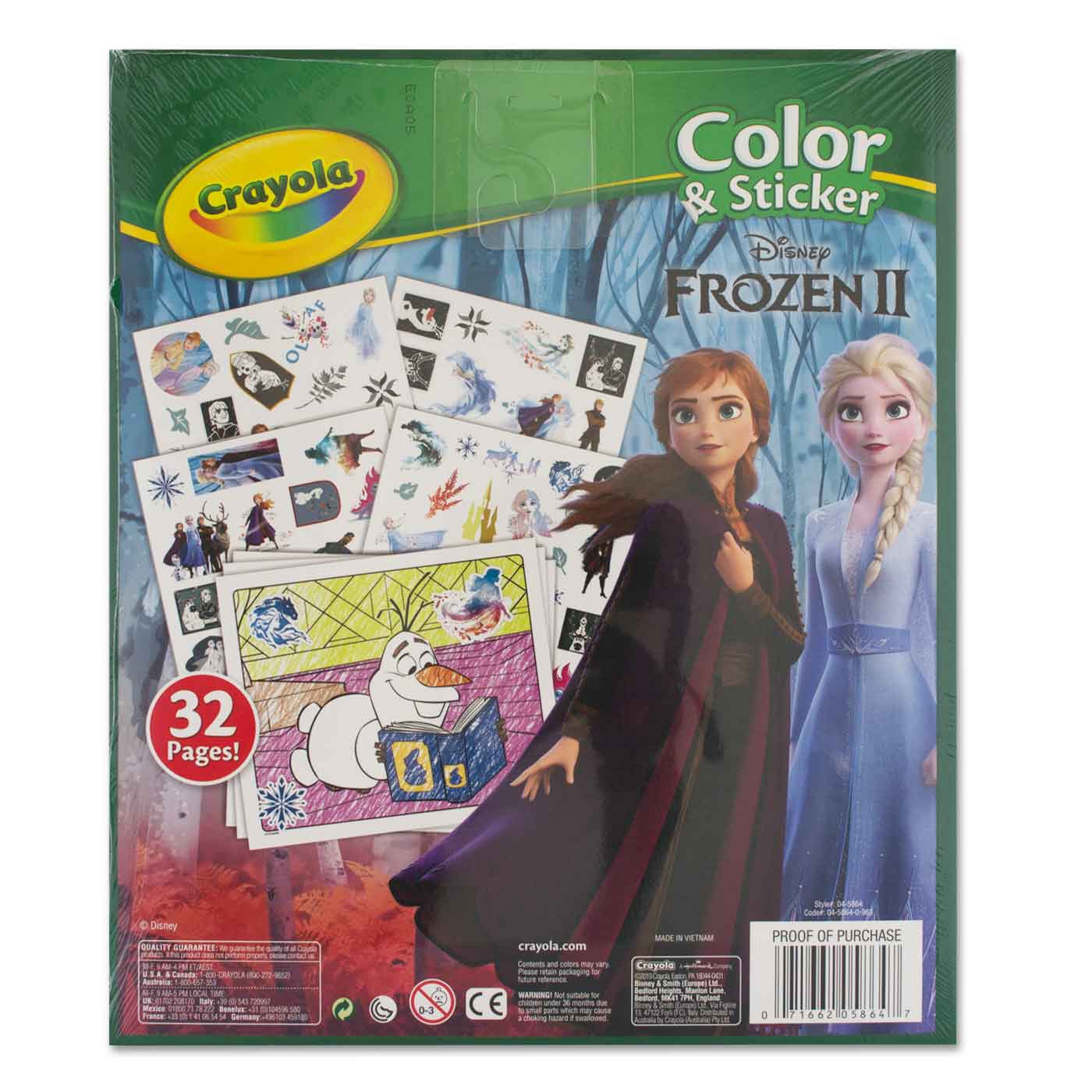 Crayola Colour & Sticker Book 32 Pages Frozen II