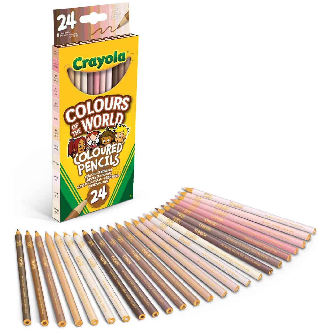 Crayola Colors of the World Crayons, 24 Per Pack, 12 Packs