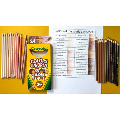 Crayola Coloured Pencils Colours of the World Pack of 24