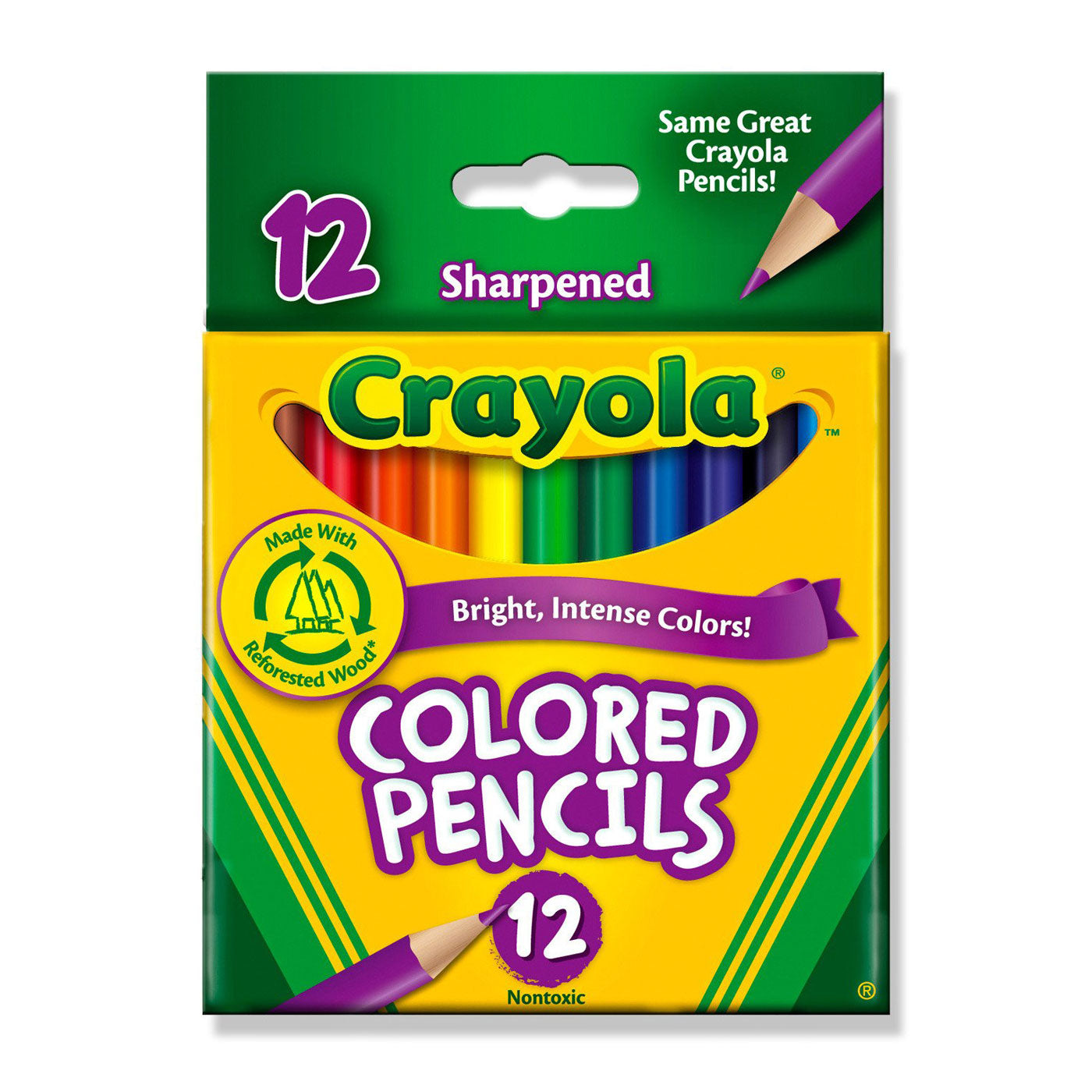 Crayola Coloured Pencils Half Length 12 Pack