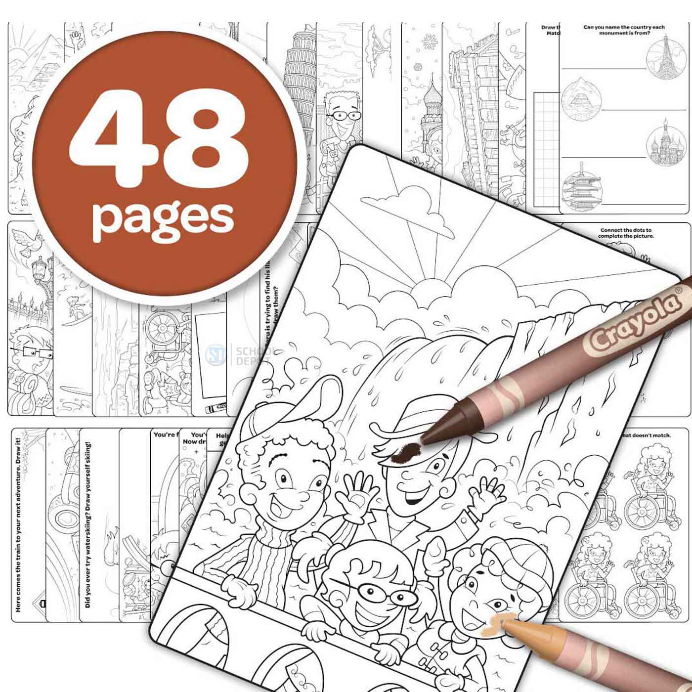 Crayola Colours of the World Colouring Book 48 Pages