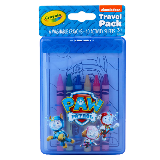 Crayola Paw Patrol Travel Pack Includes 6 Washable Crayons + 40 Activity Sheets