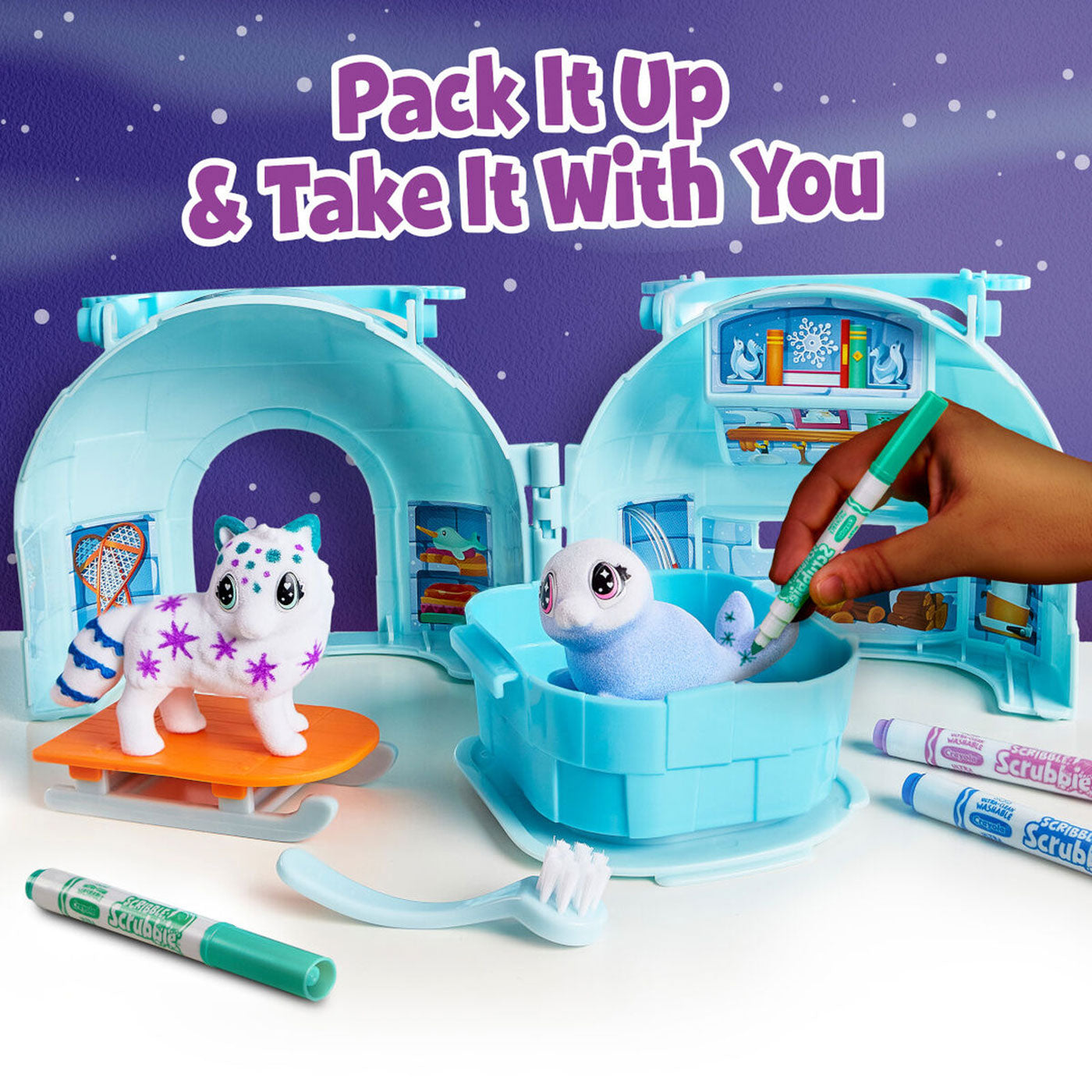 Crayola Scribble Scrubbie Pets Arctic Igloo Playset