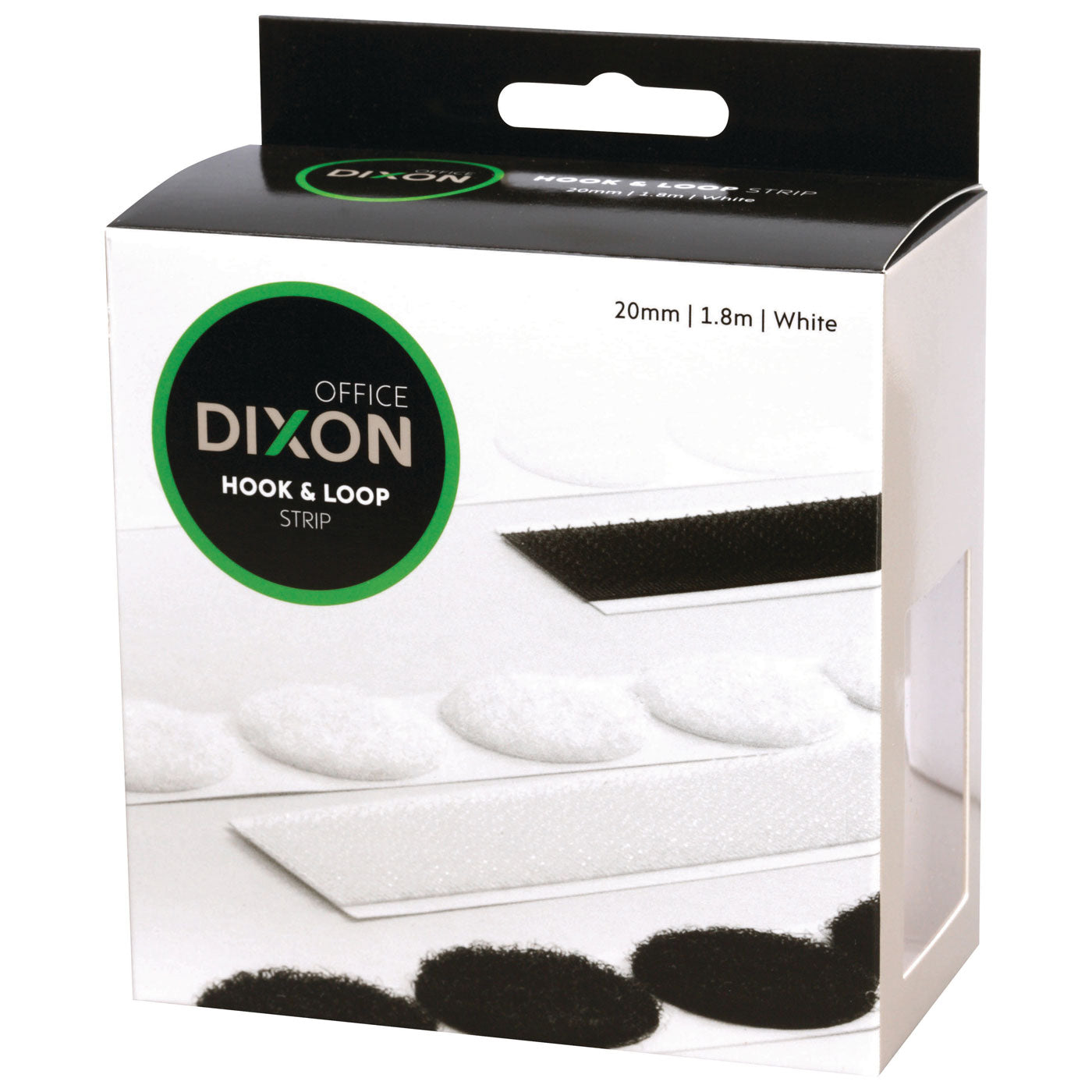 Dixon self-adhesive Hook & Loop Fastener Strip 1.8 M White