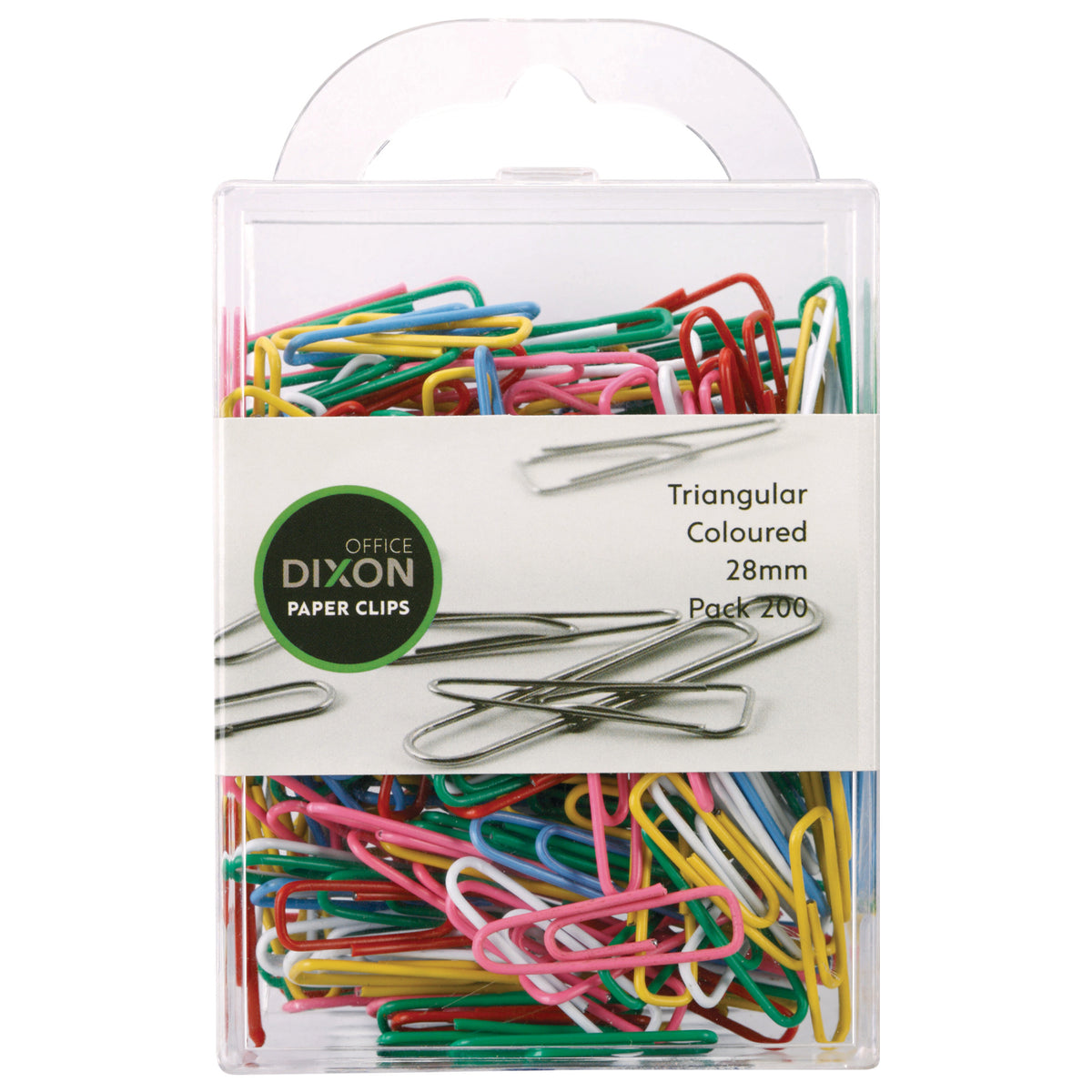 Triangular Shape Paper Clips Dixon Paper Clips Triangular Coloured 28mm Pack 200 – School Depot NZ