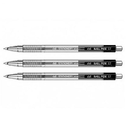 Deli Clic Ballpoint Pen Medium Tip 0.7mm Black
