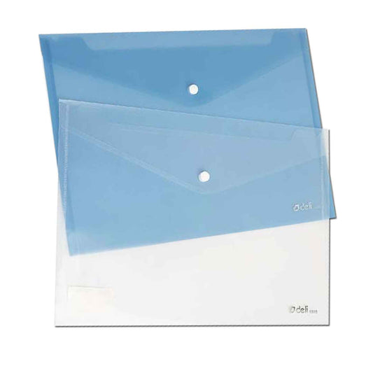 Deli Document Wallet Clear Polypropylene A4