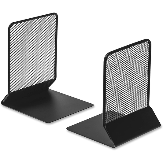 Deli Mesh Book Ends Metal Black Pair of 2