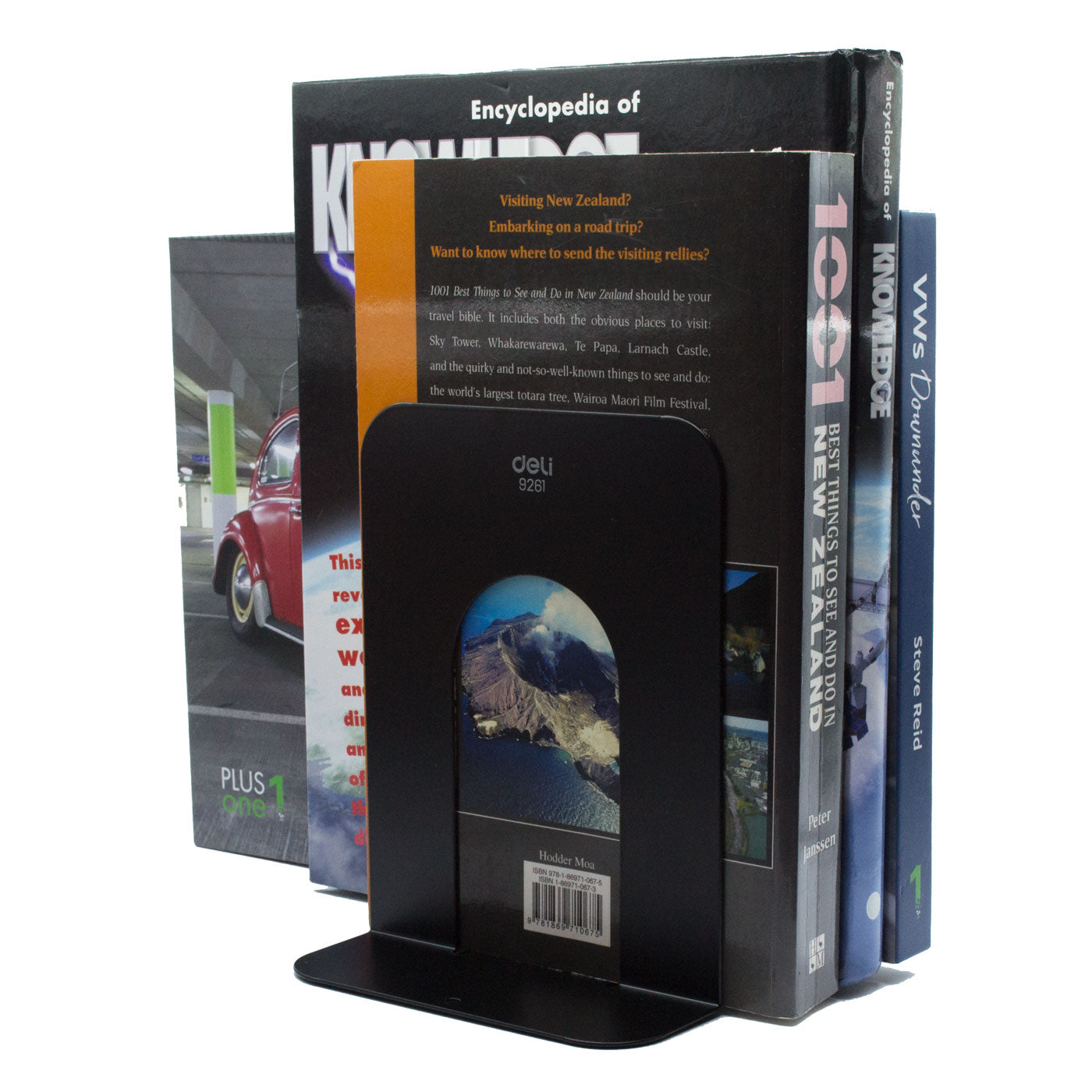 Deli Metal Bookends Stand Black 125 x 160mm Set of 2