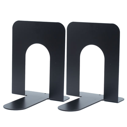 Deli Metal Bookends Stand Black 125 x 160mm Set of 2