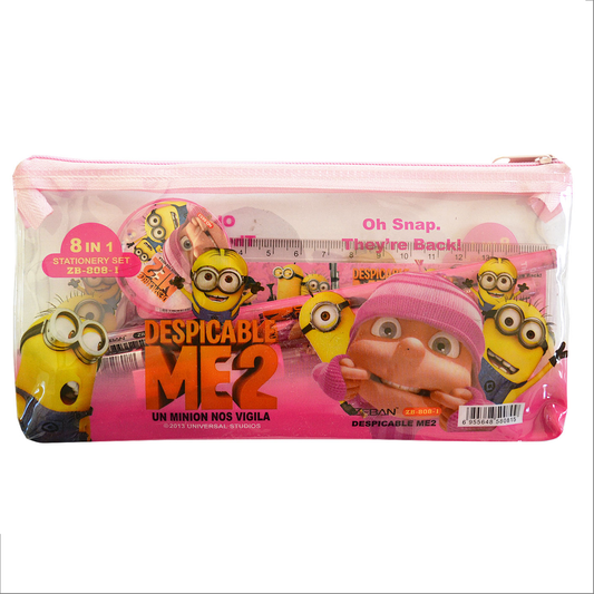 Despicable Me-2 Stationery Set 8 in 1 Pink