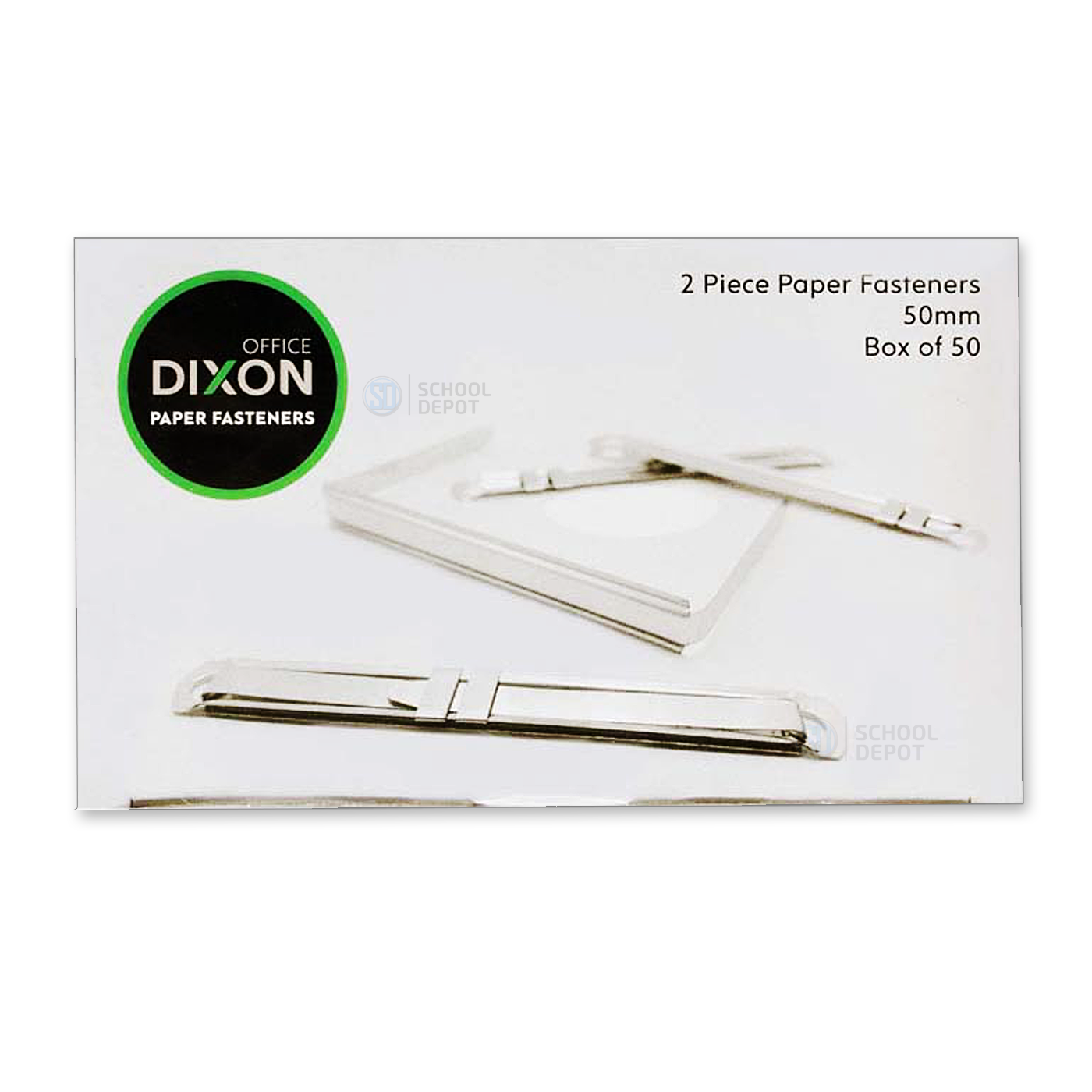 Dixon Paper Fastener 2 Piece Metal Box of 50