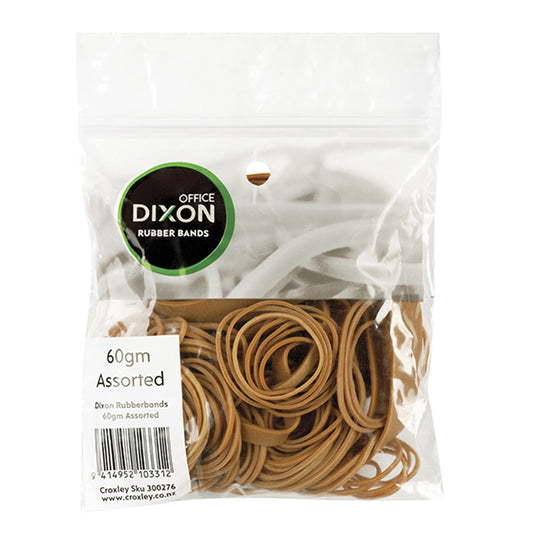 Dixon Rubber Bands Assorted 60 grams - School Depot