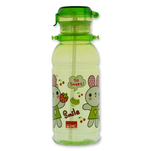 Kids Drink Bottle with Straw 450ml Sweet Bunny