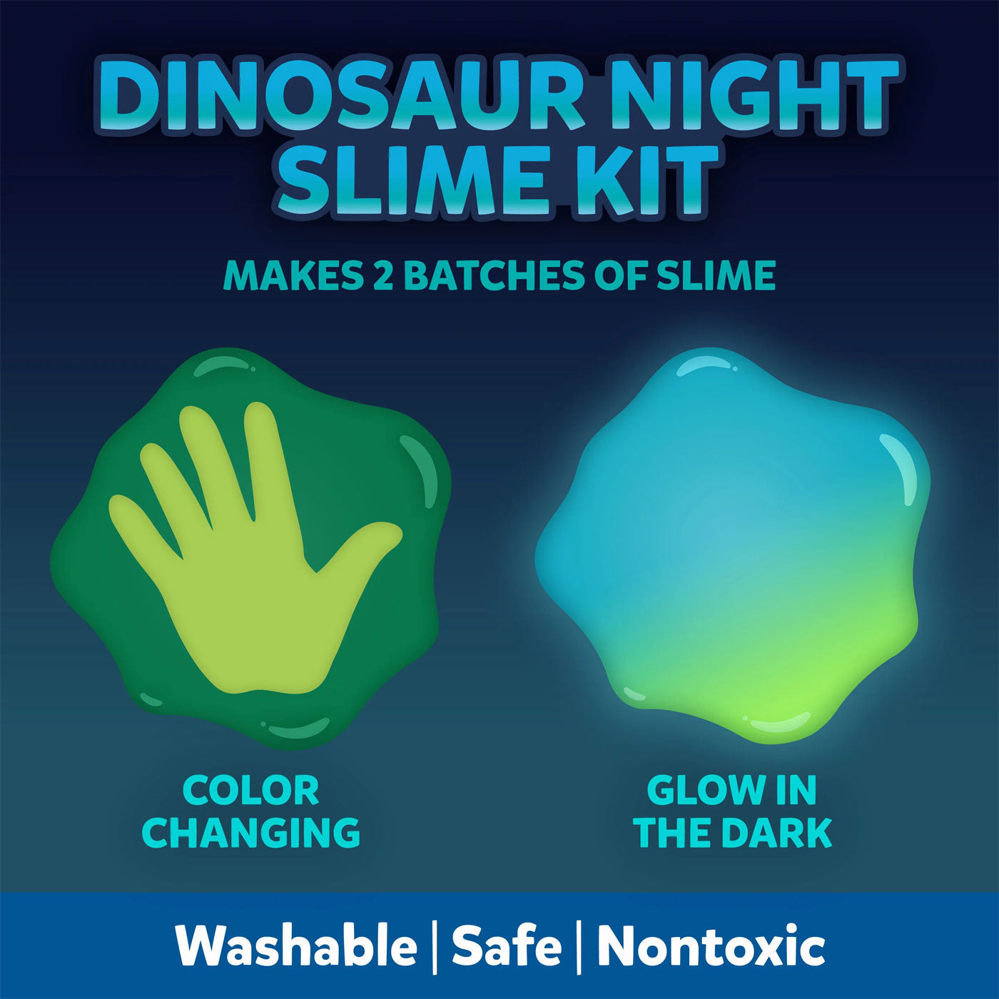 Elmer's Magic Slime Kit Glowing 2 Piece Dinosaur Night