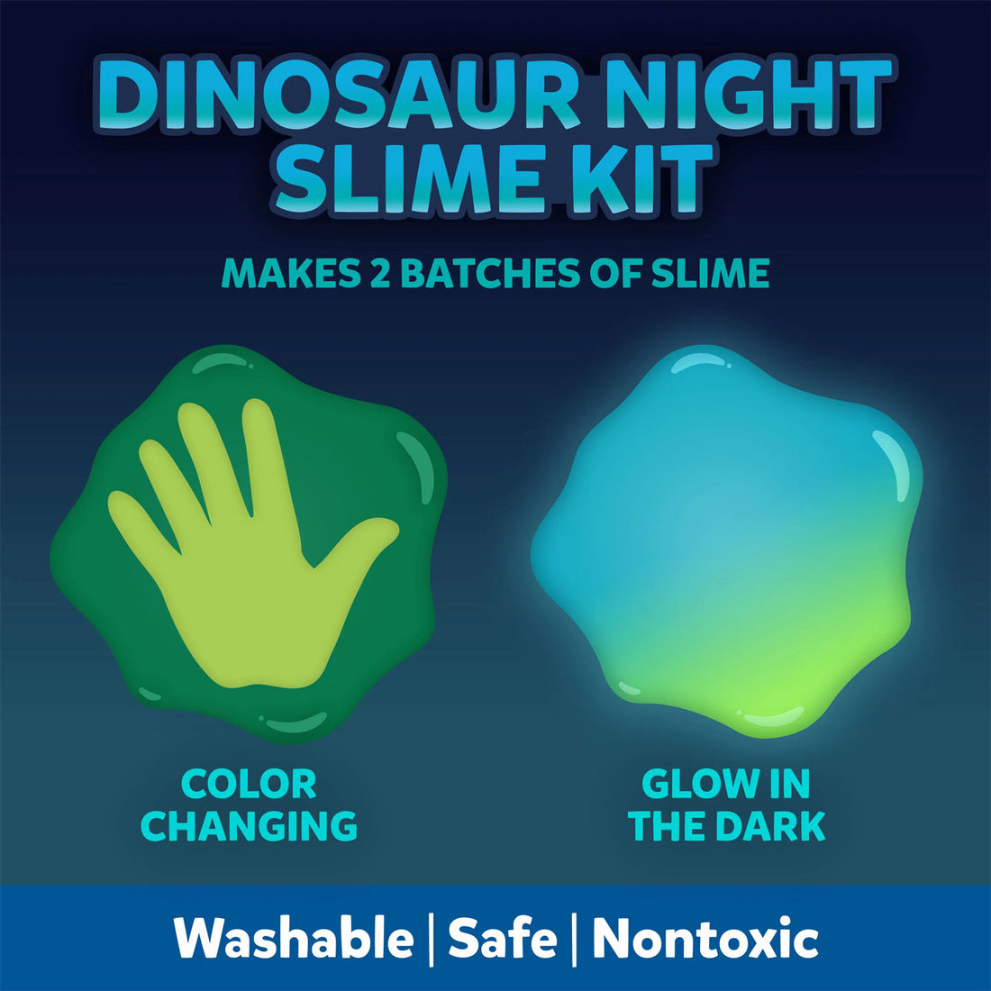Elmer's Magic Slime Kit Glowing 2 Piece Dinosaur Night – School Depot NZ