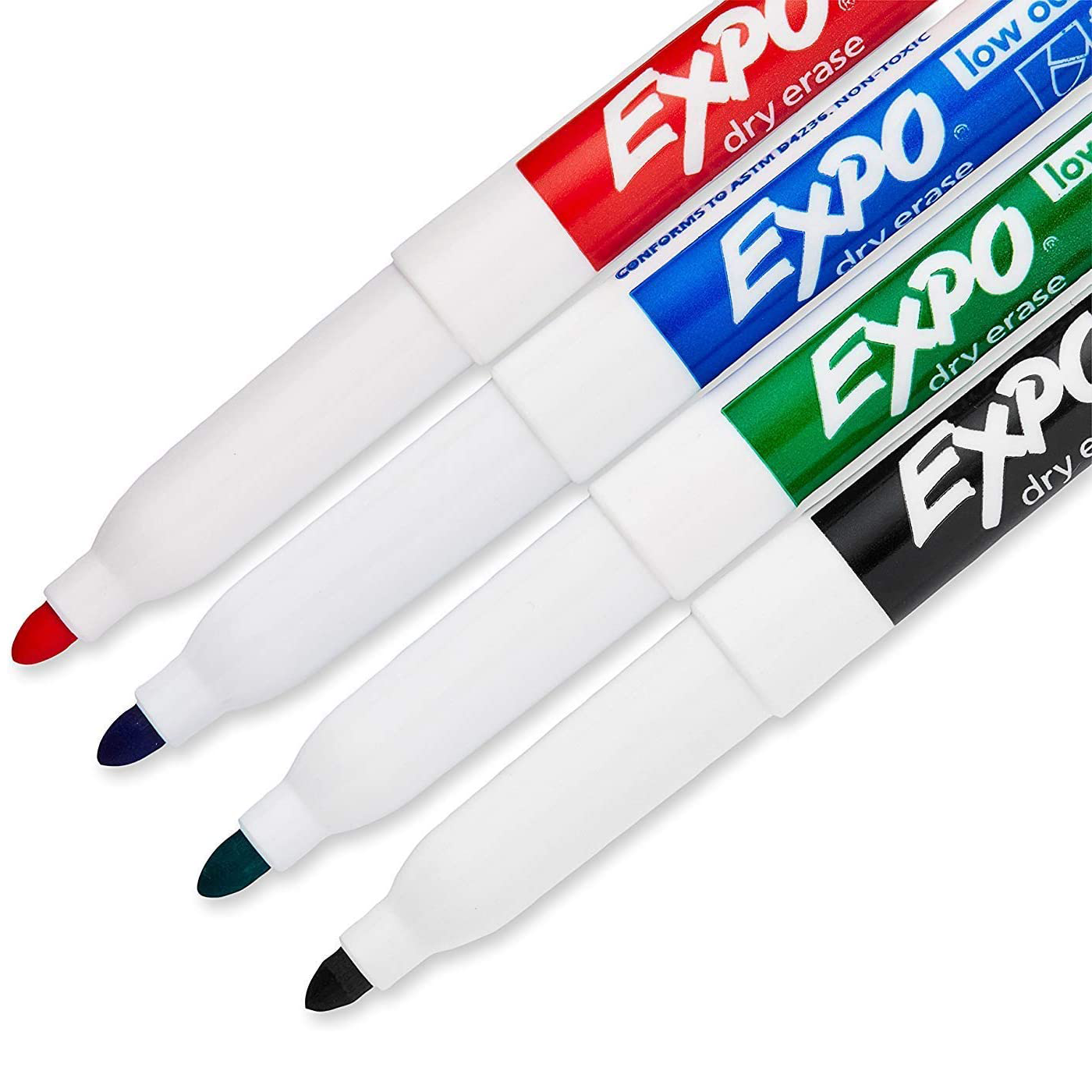 Expo Whiteboard Marker Fine Tip Pack 4 Assorted