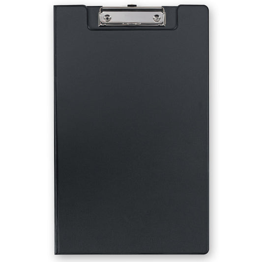 FM Clipboard with Flap Foolscap Black