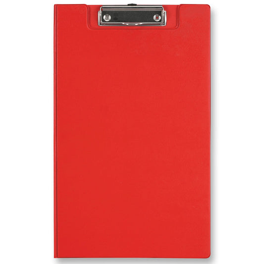 FM Clipboard with Flap Foolscap Red