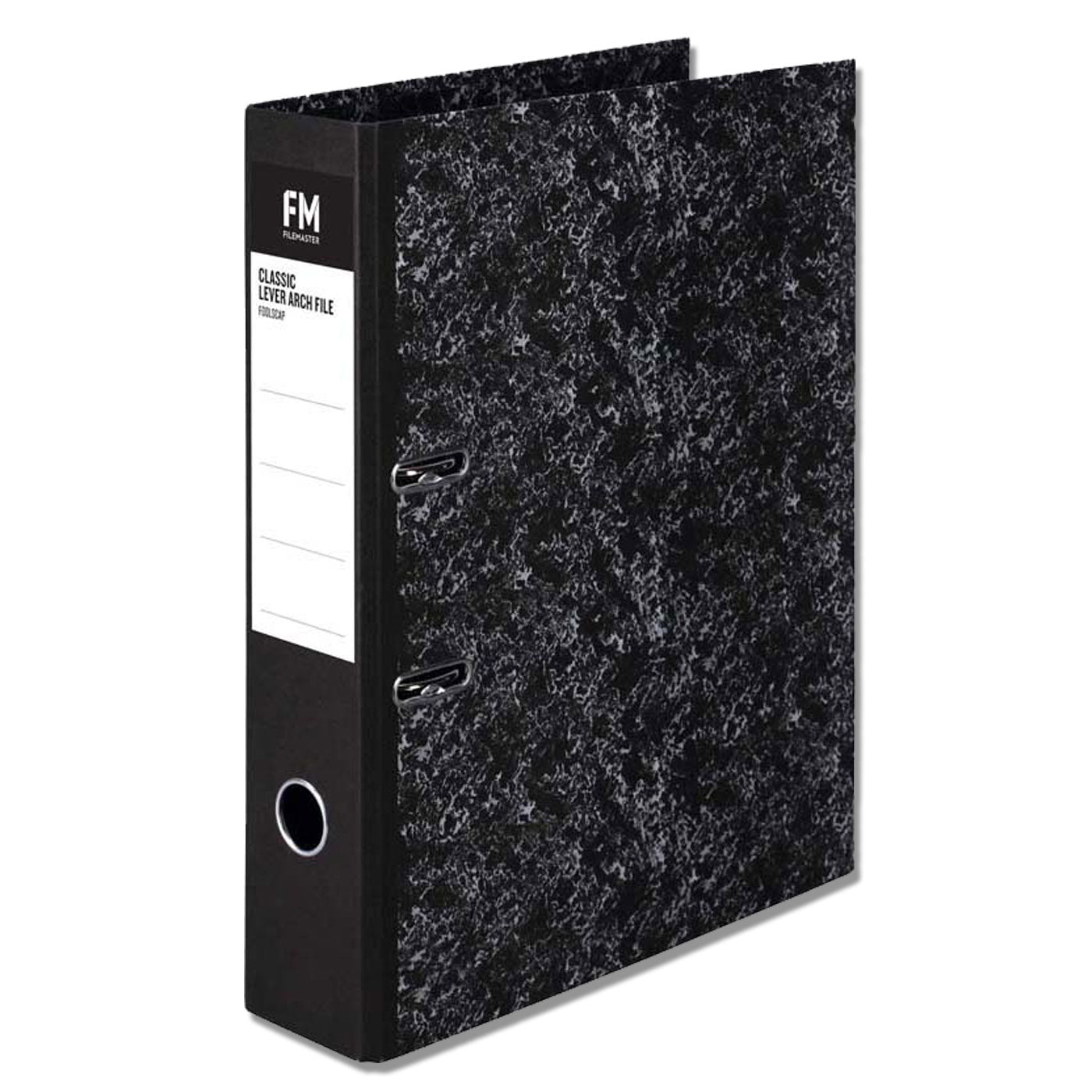 FM Classic Lever Arch File Foolscap Mottled Black