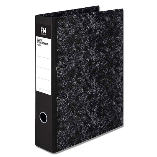 FM Classic Lever Arch File Foolscap Mottled Black