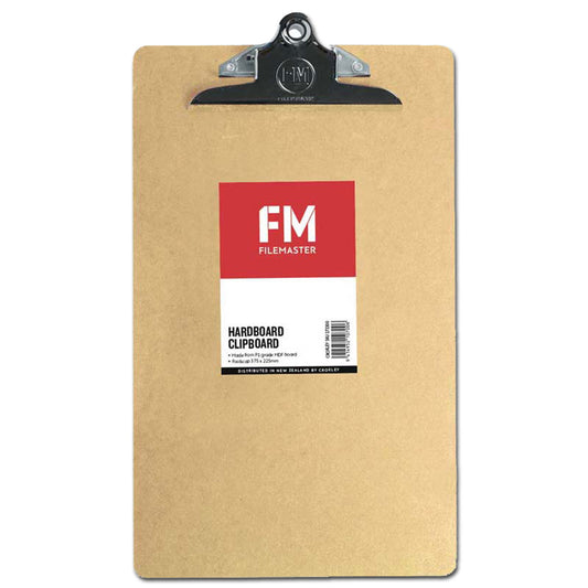FM Clipboard Hardboard Foolscap 395 x 225mm