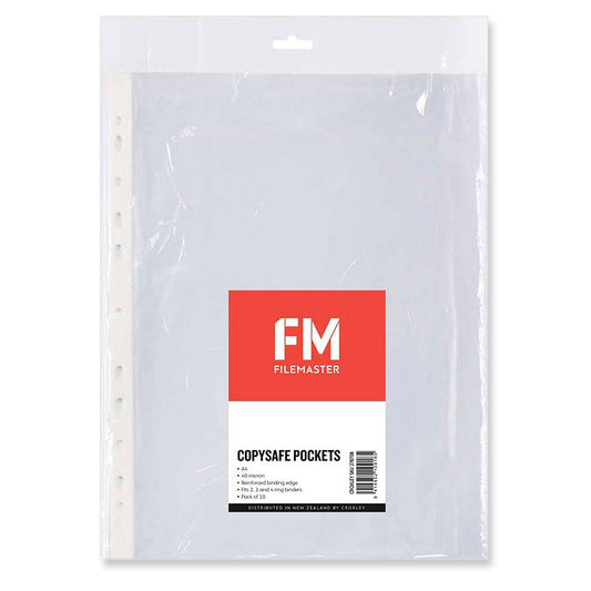 FM Copysafe Pockets A4 Clear Pack 10