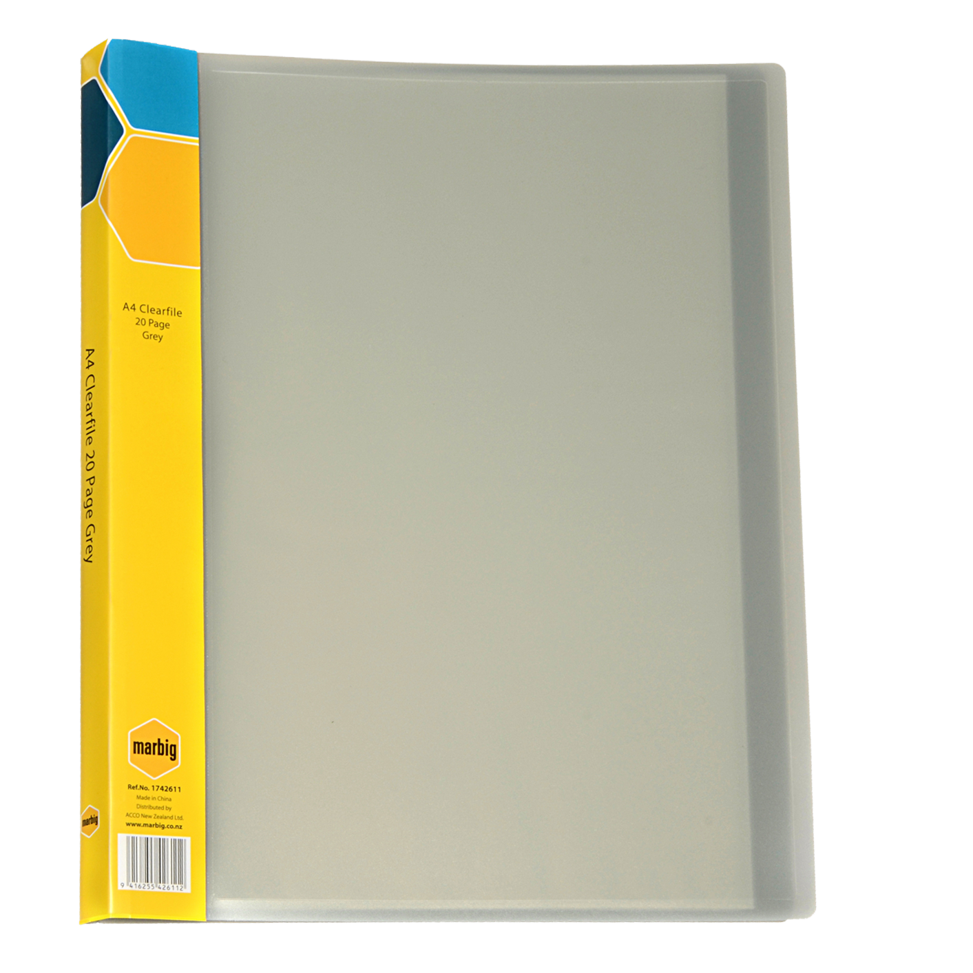 Marbig Display Book A4 20 Pocket Grey