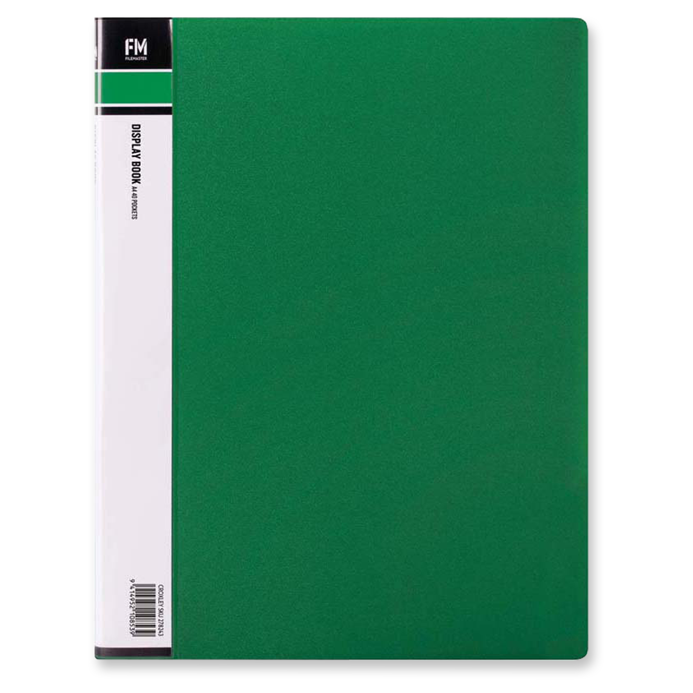 FM Display Book Clear File A4 40 Pocket Green
