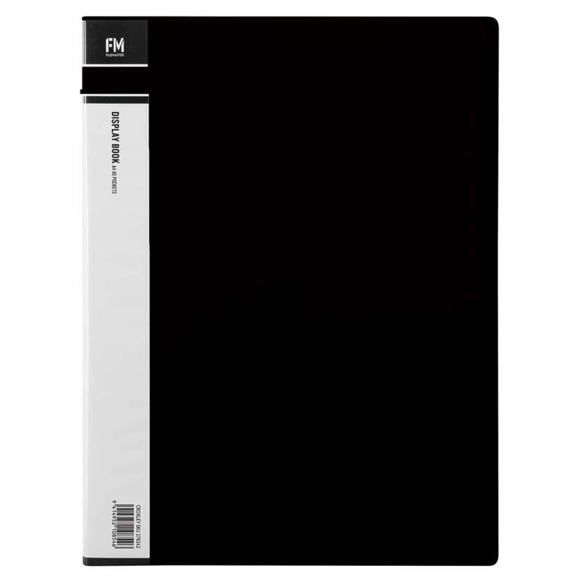 FM Display Book Clear File A4 40 Pocket Black – School Depot NZ