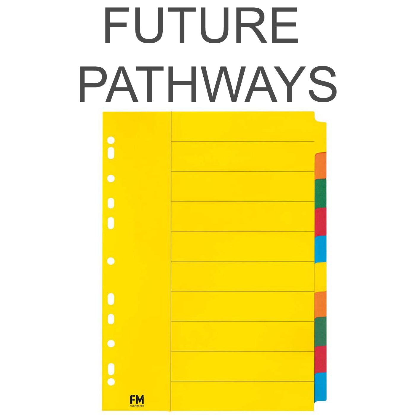 FM Economy Index Dividers 10 Tab A4 Cardboard Coloured
