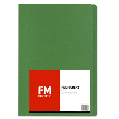 FM Manilla Folder Foolscap with Paper Fastener Green