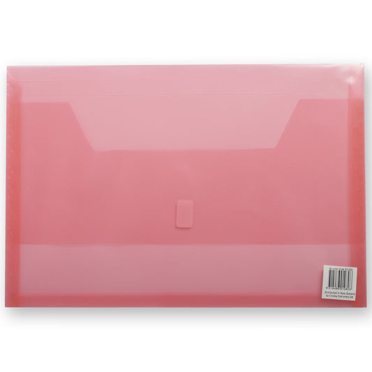 FM Polywally Document Wallet Transparent Red