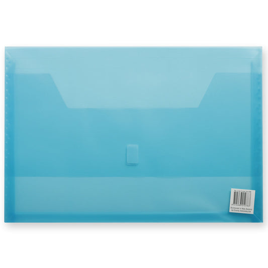 FM Polywally Document Wallet Transparent Blue