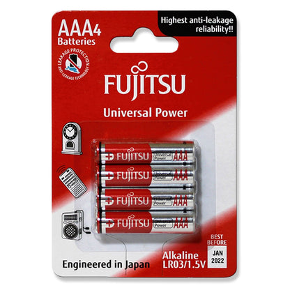 Fujitsu Batteries AAA Universal 4 Pack [1.5 Volt]