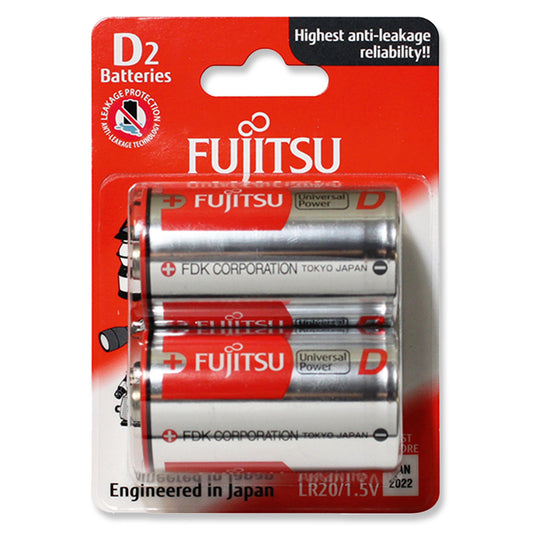 FUJITSU BATTERIES D UNIVERSAL 2 PACK 1.5V POWER