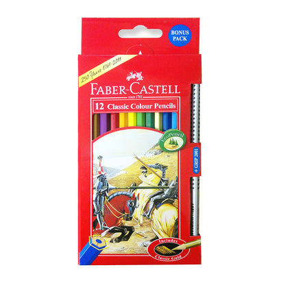 Faber-Castell Classic Coloured Pencils Full Length 12 Pack