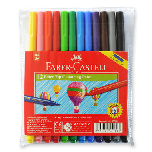 Faber-Castell Felt Pens 12 Pack [Washable]