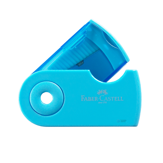 Faber-Castell Pencil Sharpener Fan Shape Single Hole Blue