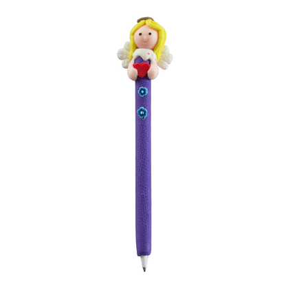 Fancy Kids Ballpoint Pen 3D Medium Tip Black Ink Natasha