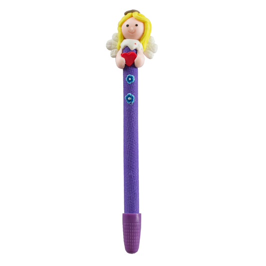 Fancy Kids Ballpoint Pen 3D Medium Tip Black Ink Natasha